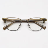 Kemp Vintage Browline Eyeglasses Frame Browline Frames Southood Green Silver